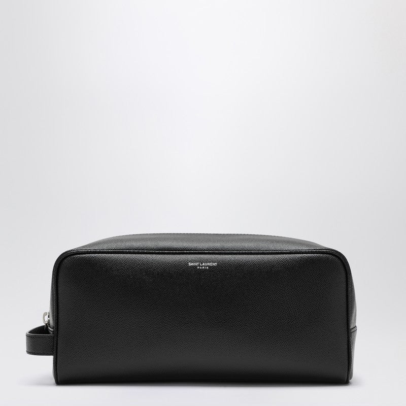Saint Laurent Black Grained Leather Beauty Case Men
