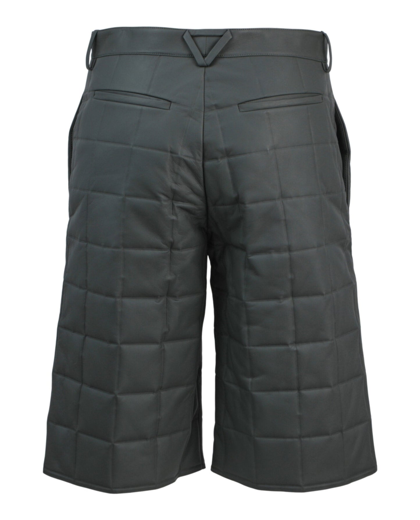 Bottega Veneta Mens Leather Quilted Puffer Shorts