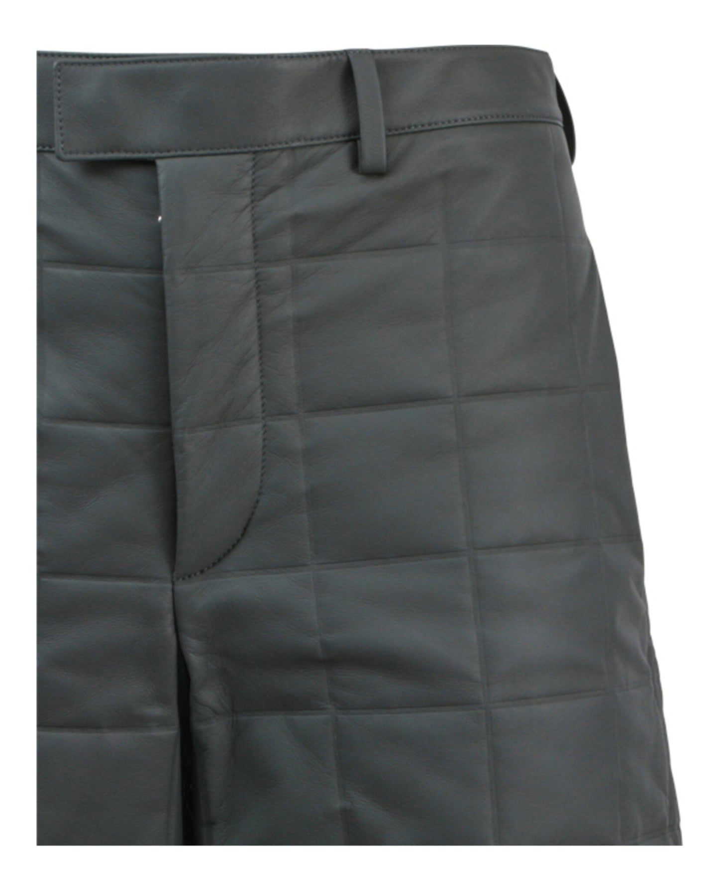 Bottega Veneta Mens Leather Quilted Puffer Shorts