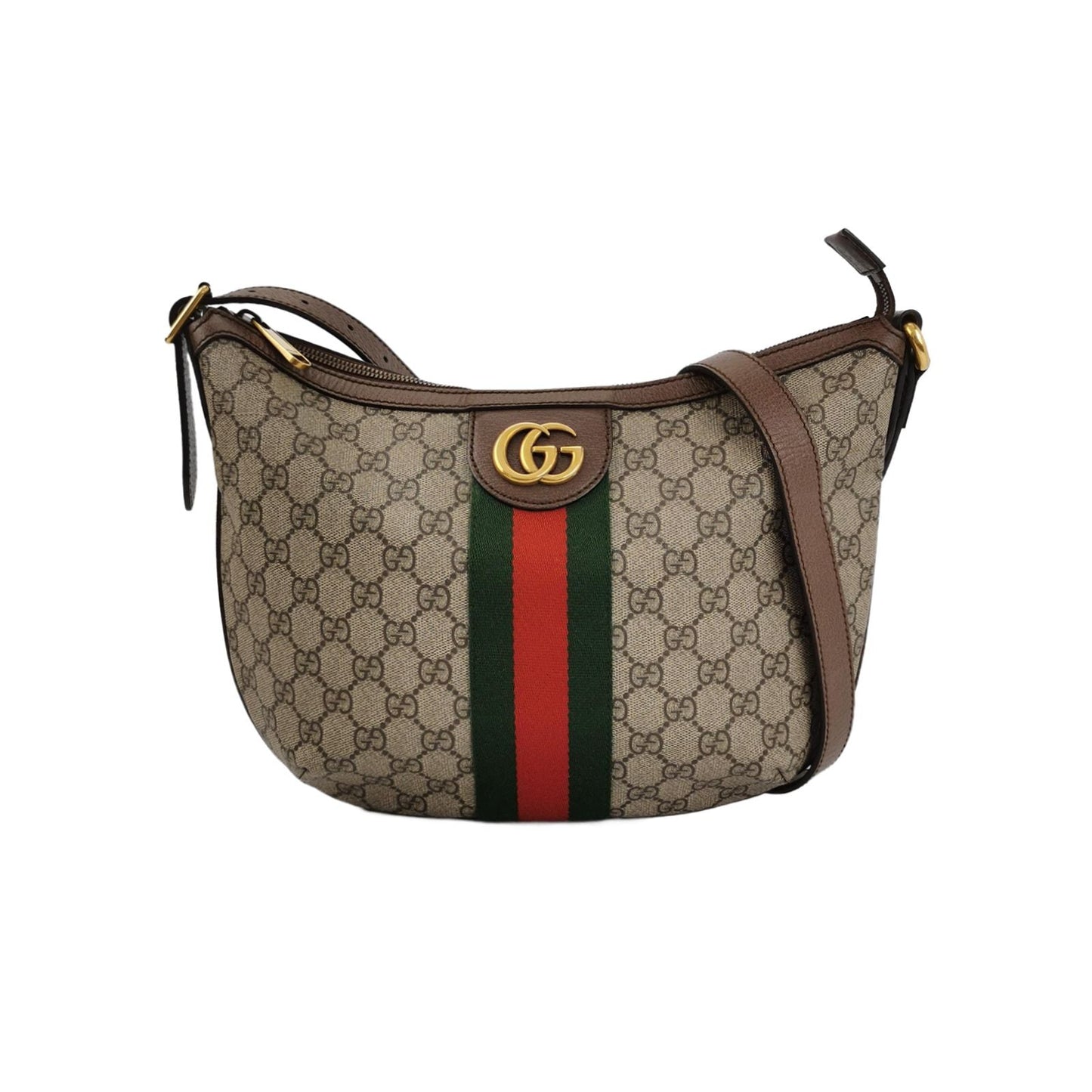 Preloved Gucci Ophidia Leather Canvas GG Crossbody Bag 057852300127