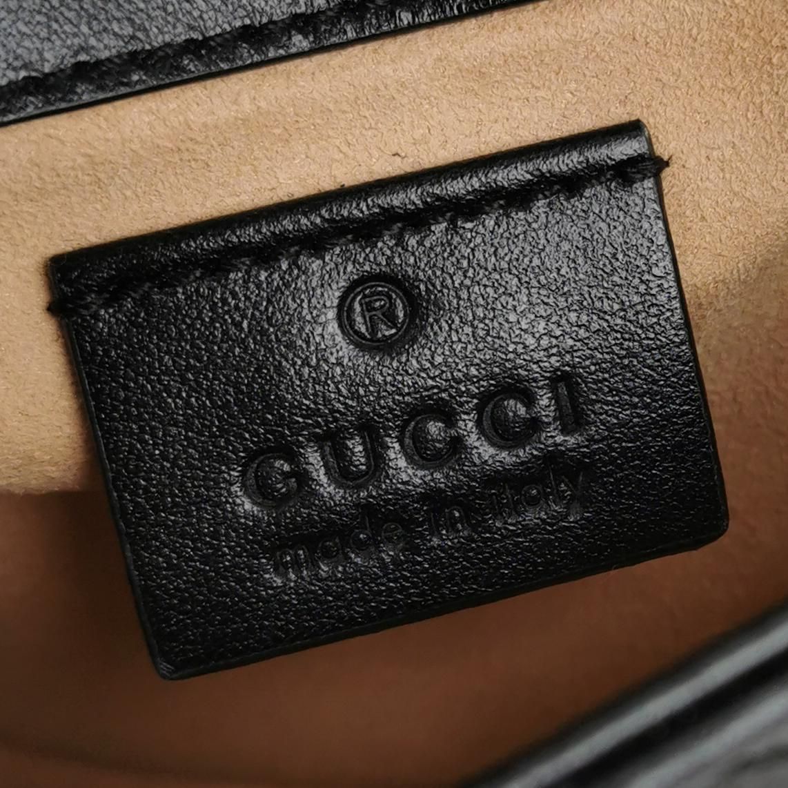 Preloved Gucci GG Marmont Mini Leather V-stitched GG Logo Flap Crossbody Bag 250522781203786