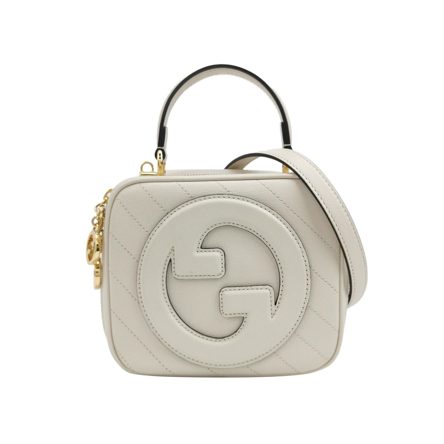 Preloved Gucci Blondie Small Leather Solid Interlocking G Crossbody Bag 250518781197271