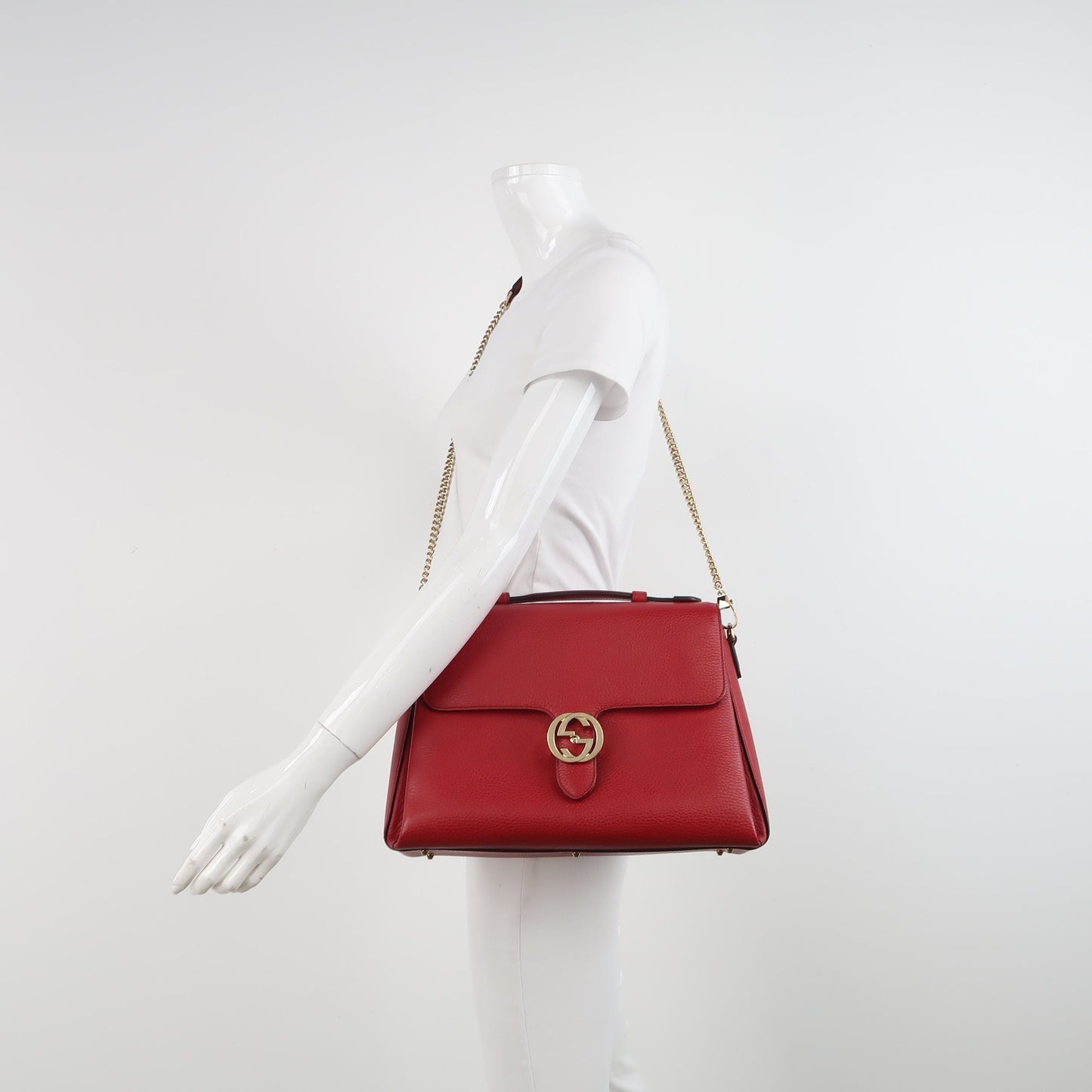 Preloved Gucci Interlocking G Large Leather Crossbody Bag 250515781194135