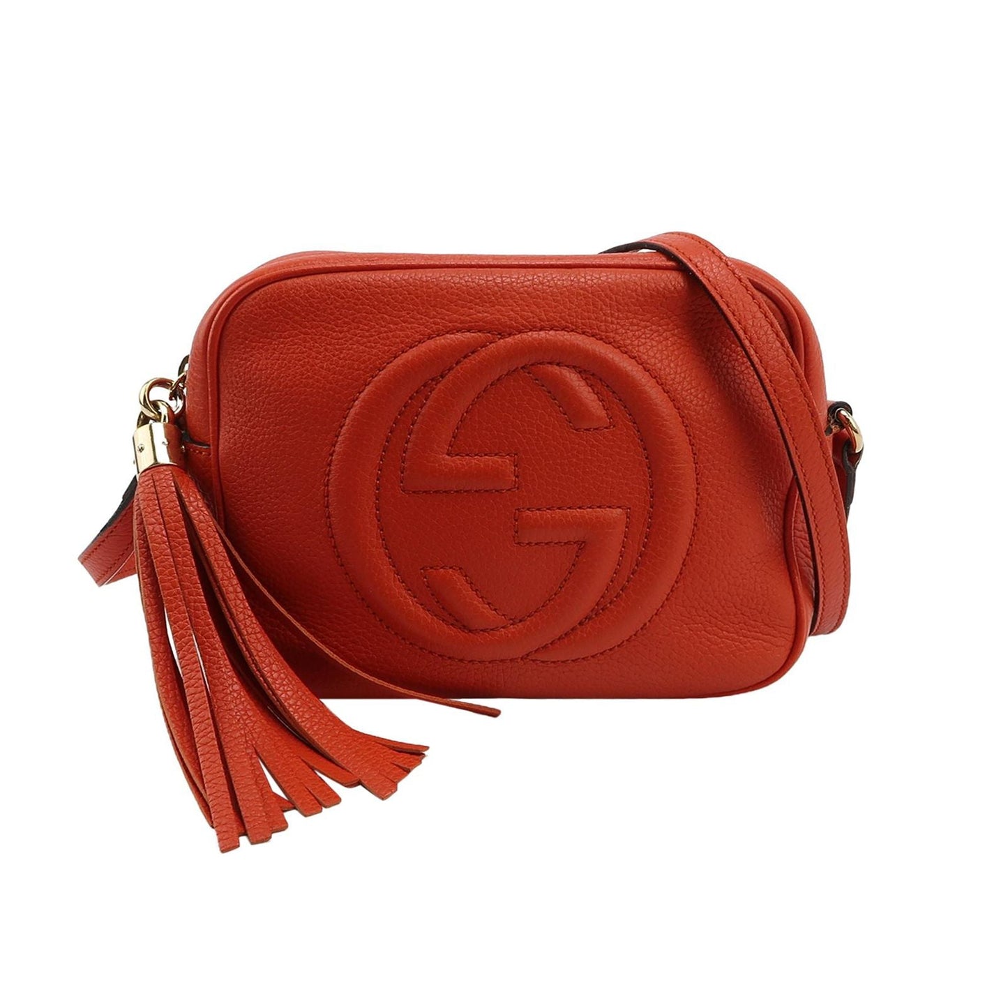 Preloved Gucci Soho Mini Leather Solid Pattern GG Camera Crossbody Bag 250515781194154