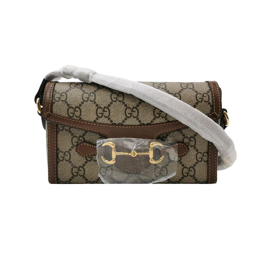 Preloved Gucci 1955 Mini GG Canvas Horsebit Shoulder Bag 250515781194097