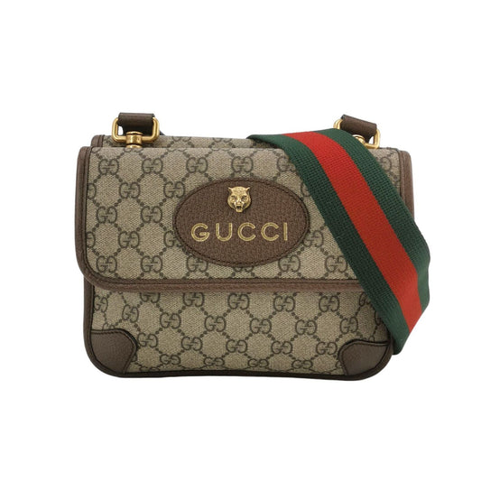 Preloved Gucci Neo Vintage Small GG Monogram Tiger Head Logo Crossbody Bag 250513781190388
