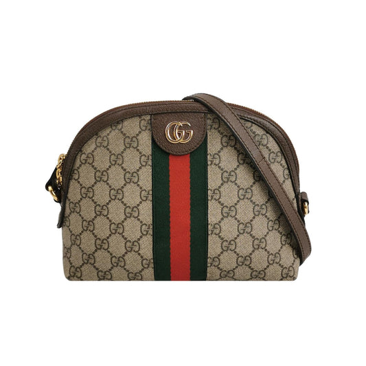 Preloved Gucci Ophidia Leather Canvas GG Crossbody Bag 250511781187356