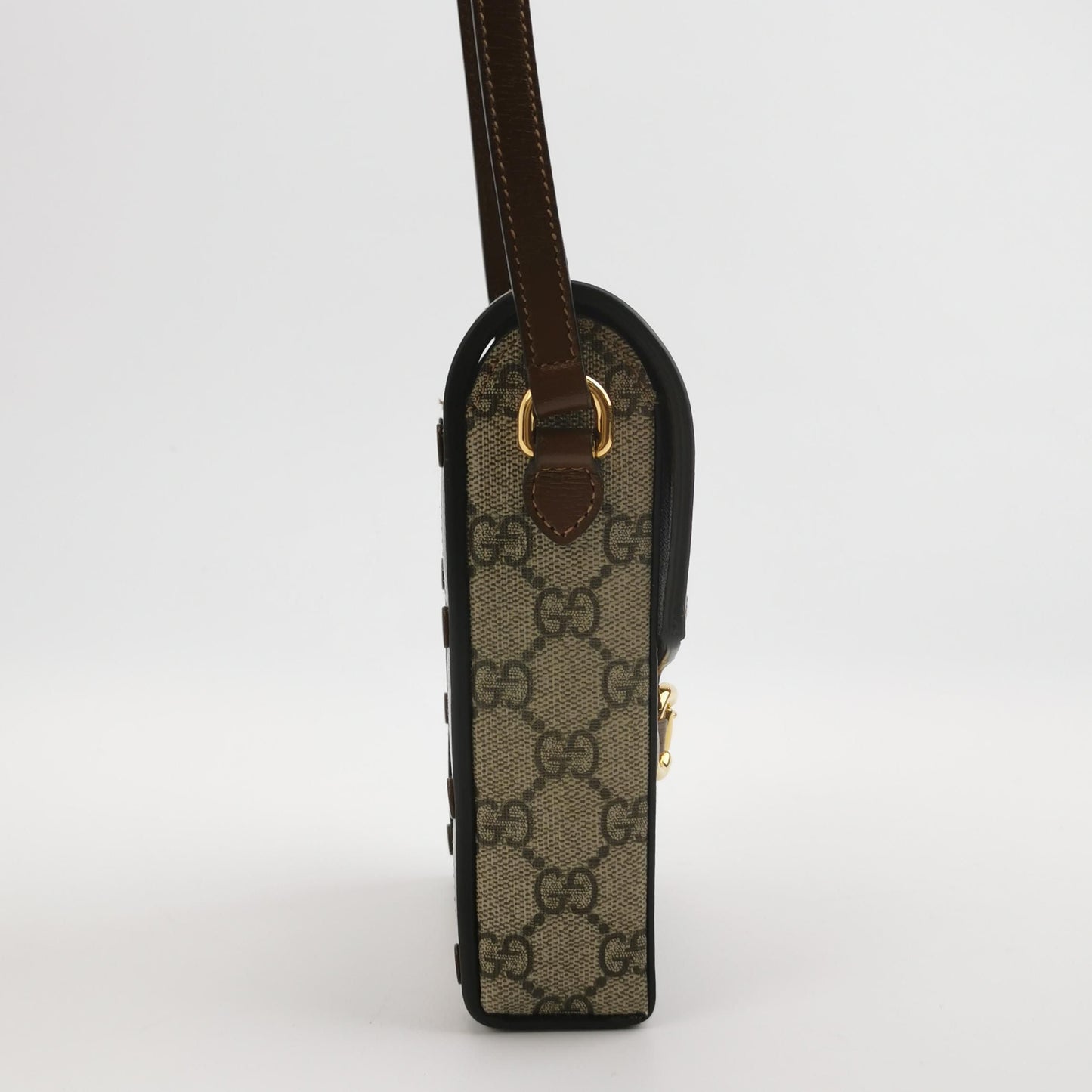Preloved Gucci 1955 Mini GG Supreme Horsebit Phone Crossbody Bag 250510781186872