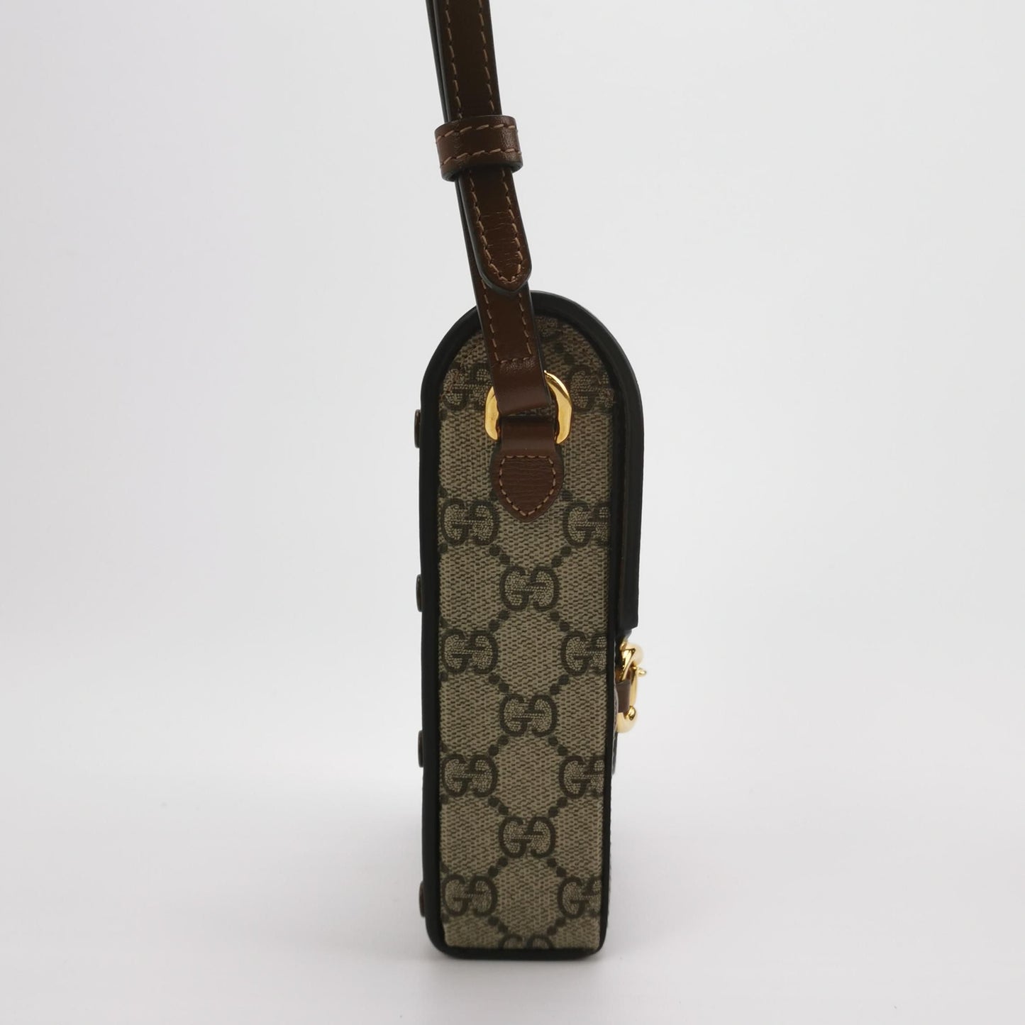 Preloved Gucci 1955 Mini GG Canvas Horsebit Phone Crossbody Bag 047852000611