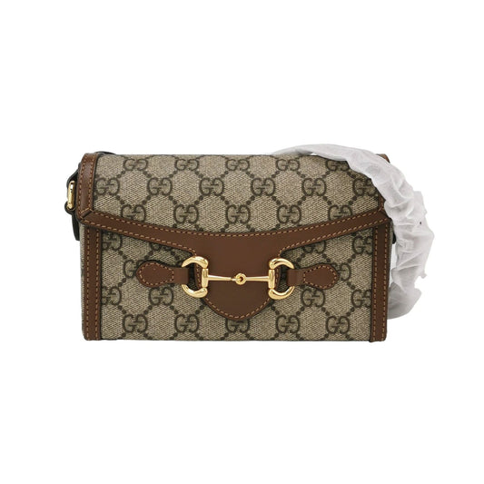 Preloved Gucci 1955 Mini GG Supreme Horsebit Shoulder Bag 250411781144492