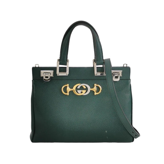 Preloved Gucci Zumi Small Leather Solid GG Horsebit Crossbody Bag 250410781142564