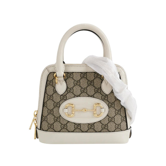 Preloved Gucci 1955 Mini GG Canvas Horsebit Shell Bag Crossbody Bag 250409781141551