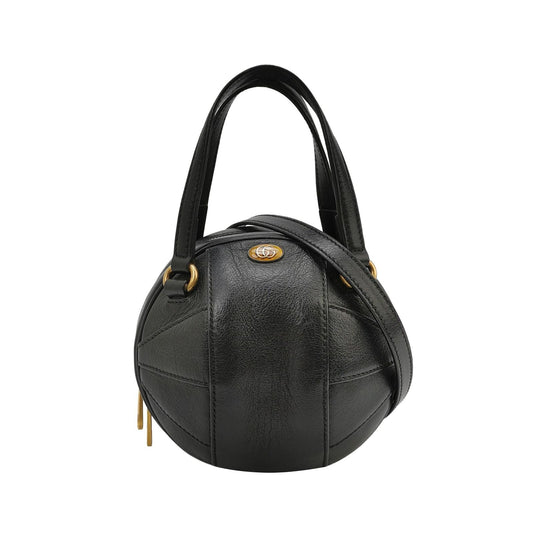 Preloved Gucci Leather Spherical GG Logo Crossbody Bag 250324781118565