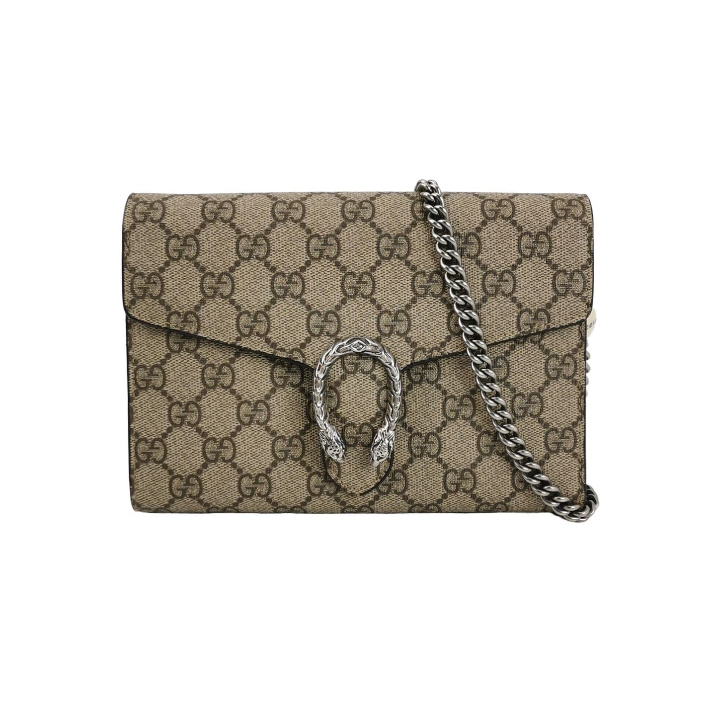 Preloved Gucci Dionysus Mini GG Supreme Double Tiger Head Buckle Crossbody Bag 250316781107684