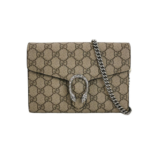 Preloved Gucci Dionysus Mini GG Supreme Double Tiger Head Buckle Crossbody Bag 250316781107684