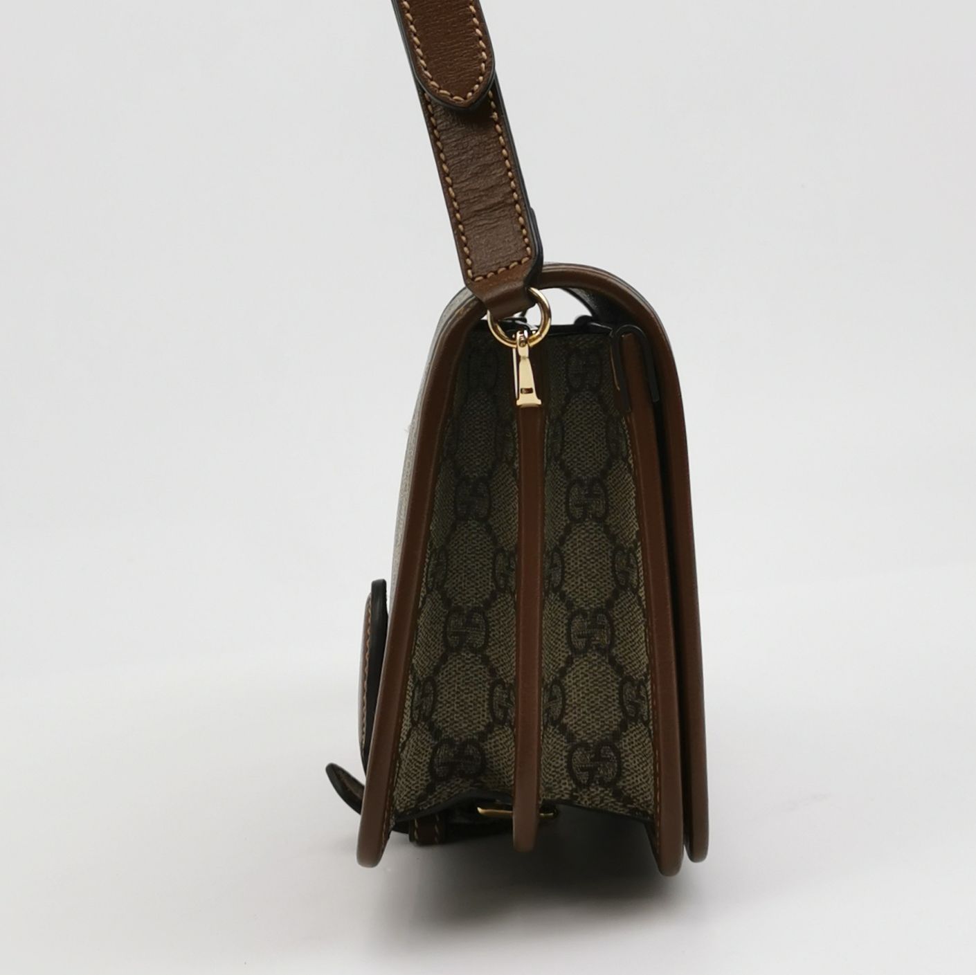 Preloved Gucci GG Retro Mini Leather Crossbody Bag with GG Pattern 250221781073895