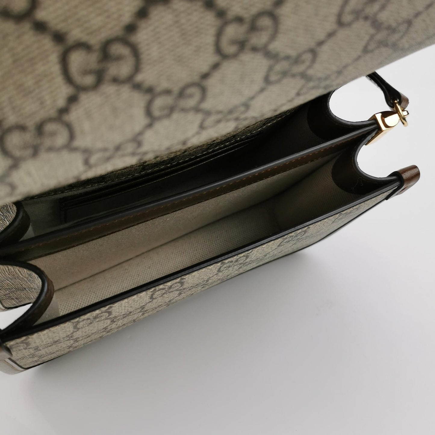 Preloved Gucci GG Retro Mini Leather Crossbody Bag with GG Pattern 250221781073895