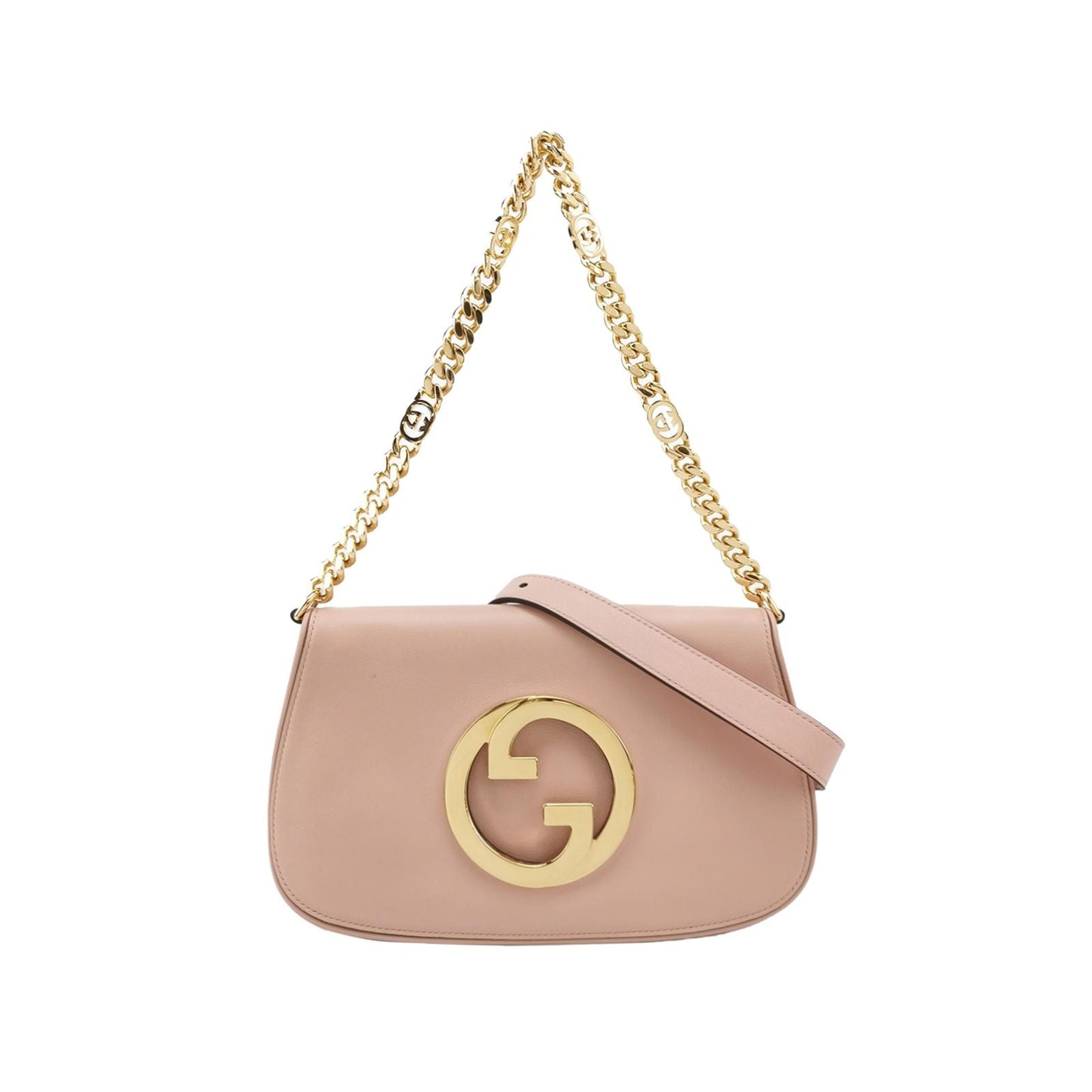 Preloved Gucci Blondie Small Leather Solid GG Shoulder Bag Crossbody Bag 250303781089579