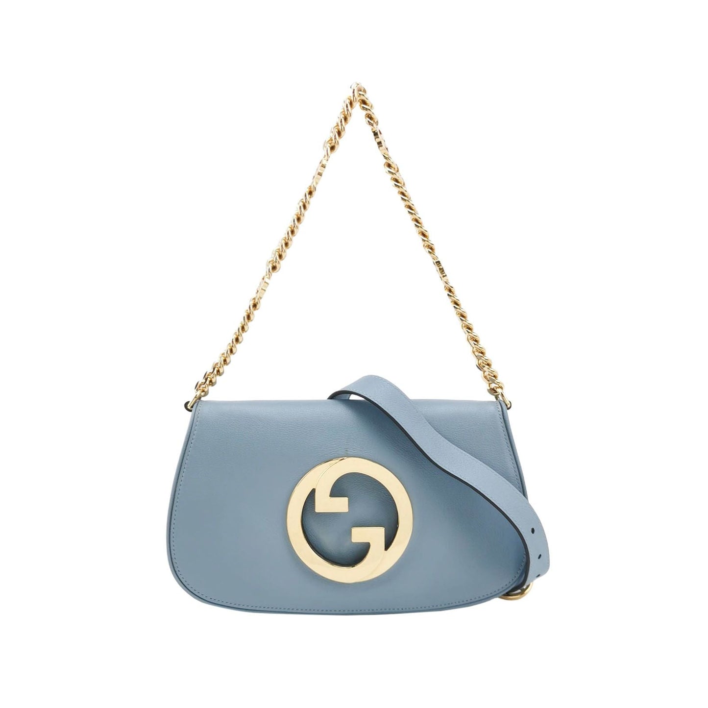 Preloved Gucci Blondie Small Leather Solid GG Shoulder Bag Crossbody Bag 250303781089583