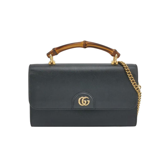 Preloved Gucci Diana Calfskin Solid Bamboo Handle Crossbody Bag 250223781077178