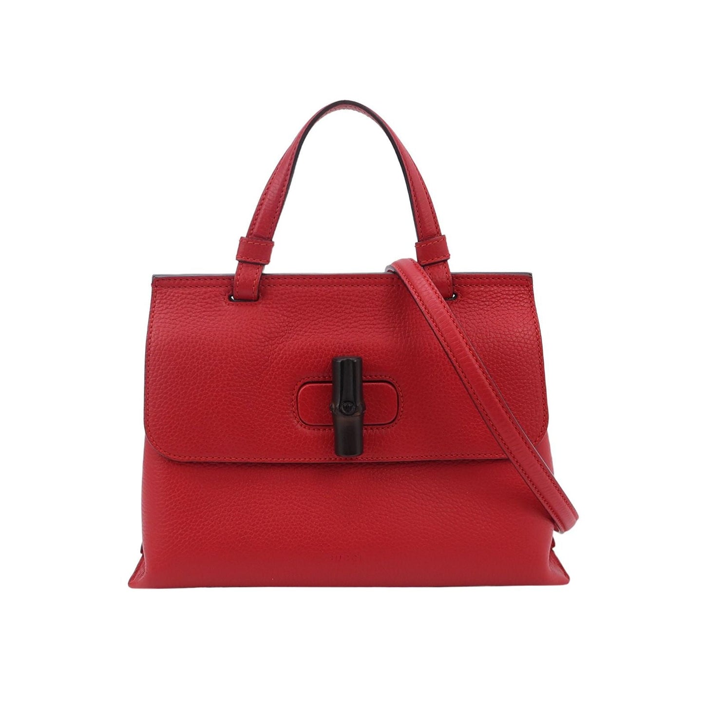 Preloved Gucci Daily Leather Bamboo Turn-lock Flap Crossbody Bag 250216781066687