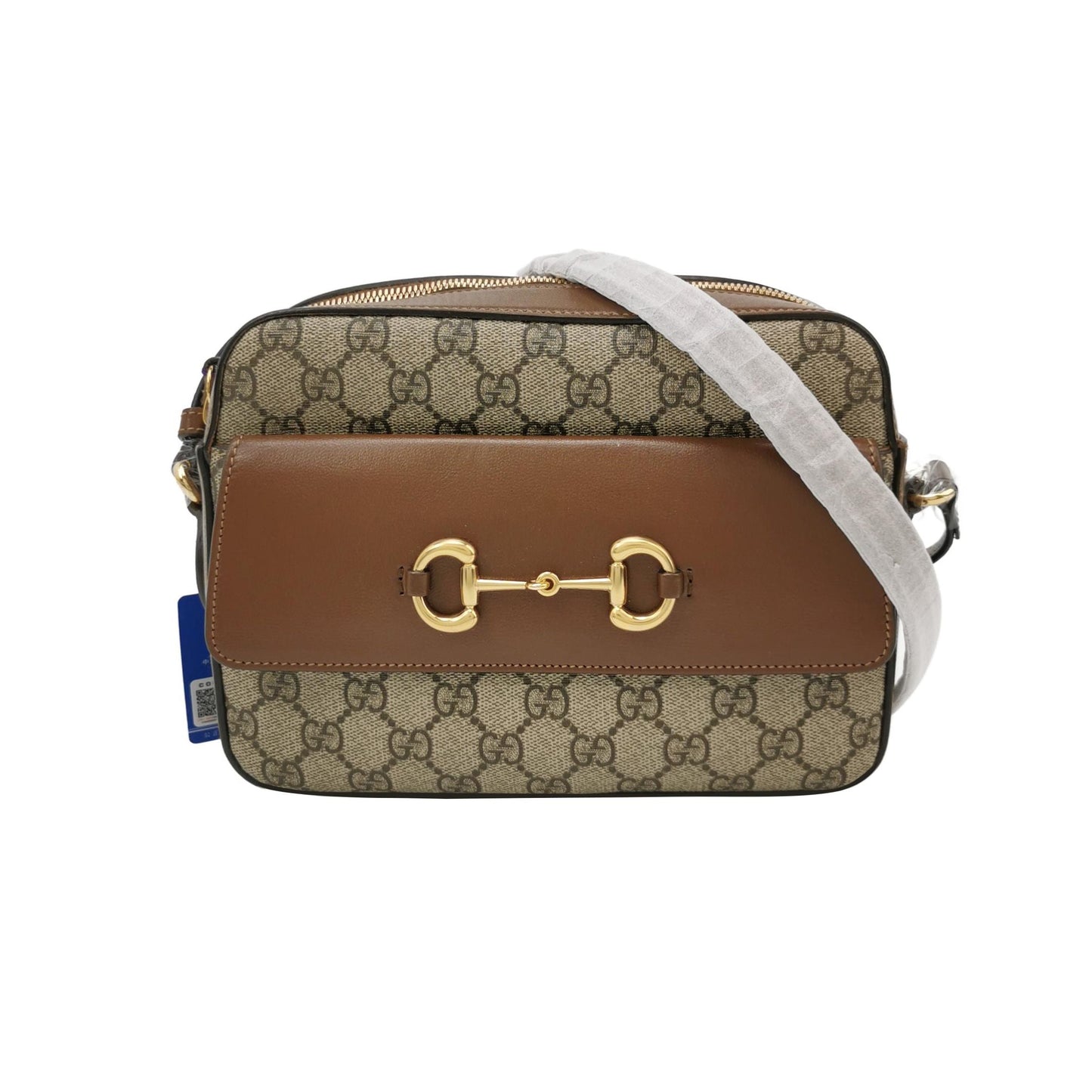 Preloved Gucci 1955 Small GG Canvas and Leather Camera Bag 250206781052118