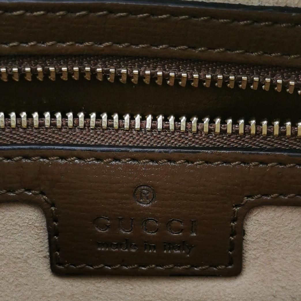Preloved Gucci 1955 Small GG Canvas and Leather Camera Bag 250206781052118