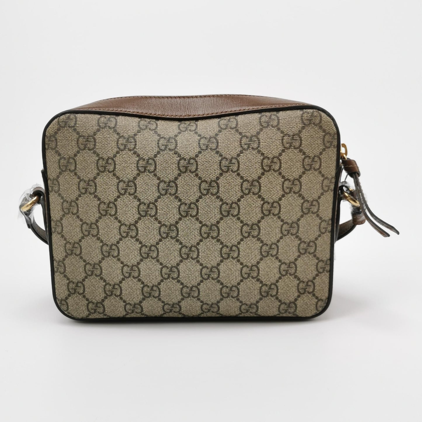 Preloved Gucci 1955 Small GG Canvas and Leather Camera Bag 250206781052118