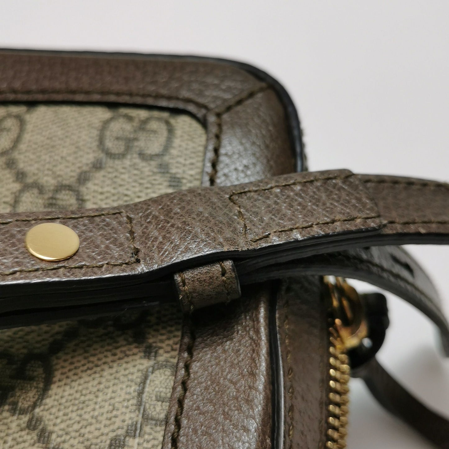 Preloved Gucci Ophidia Mini Leather Canvas GG Crossbody Bag 027850600035