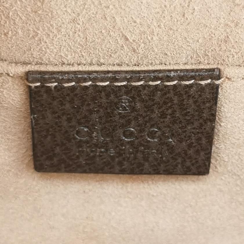 Preloved Gucci Ophidia Mini Leather Canvas GG Crossbody Bag 027850600035