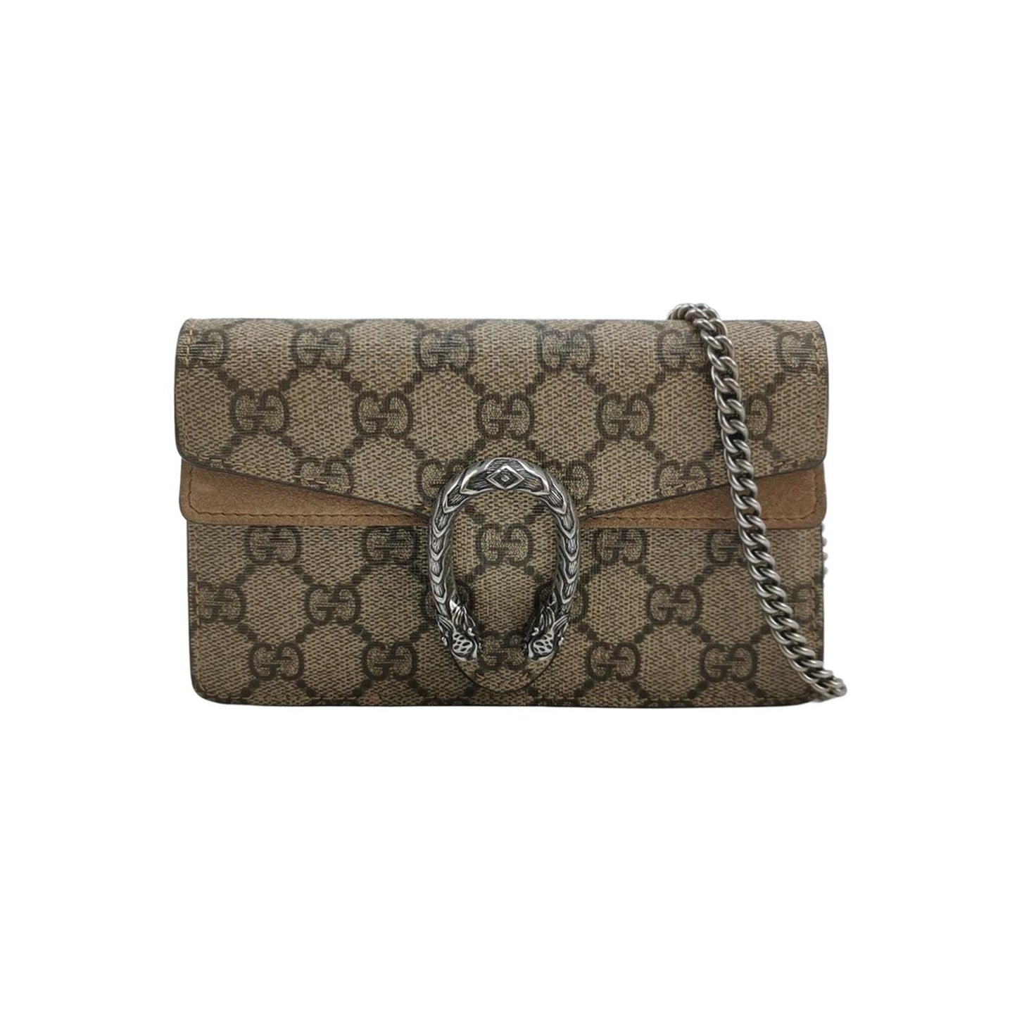 Preloved Gucci Dionysus Mini GG Supreme Double Tiger Head Buckle Crossbody Bag 017851400003