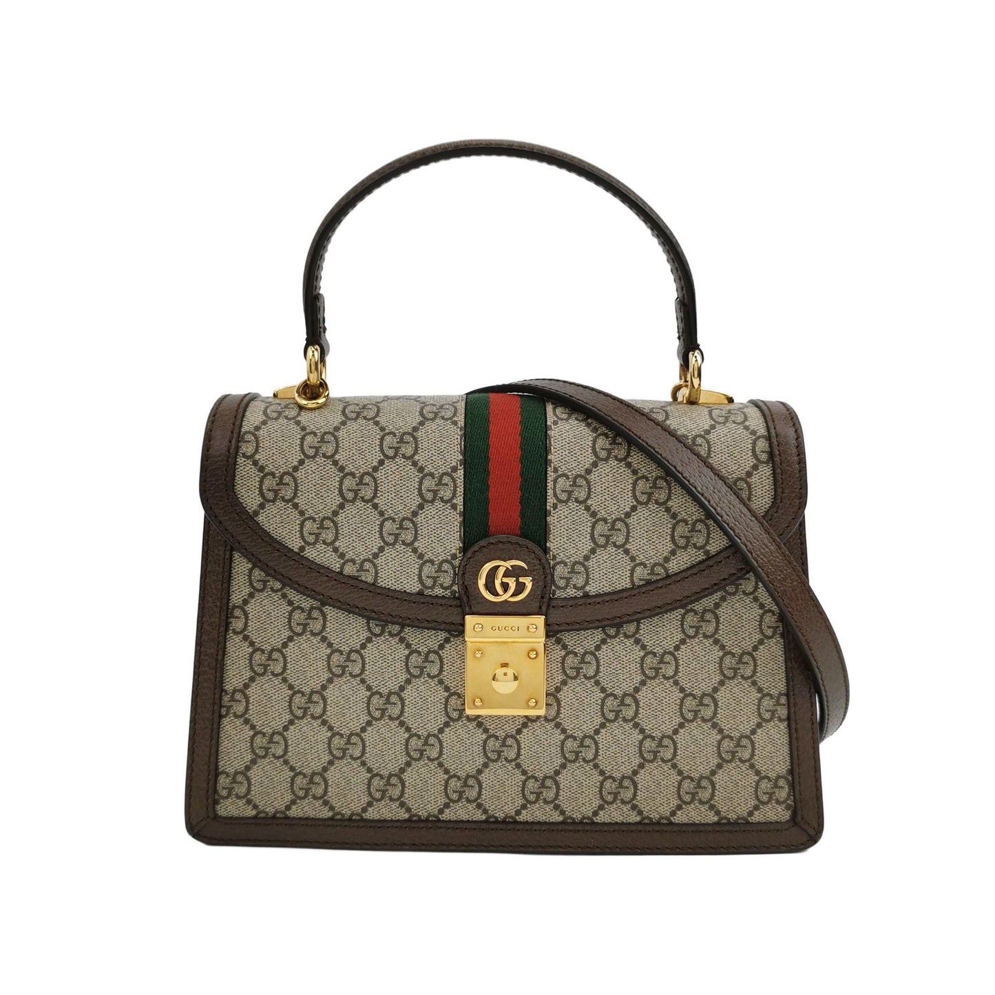 Preloved Gucci Ophidia Small Leather GG Canvas Crossbody Bag 250529781214077