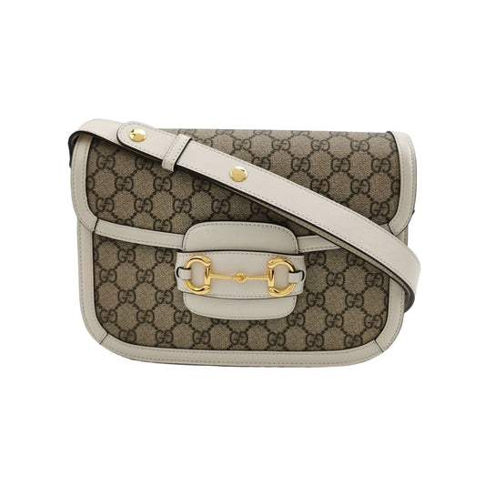 Preloved Gucci 1955 Small GG Canvas and Leather Shoulder Bag 250527781210413