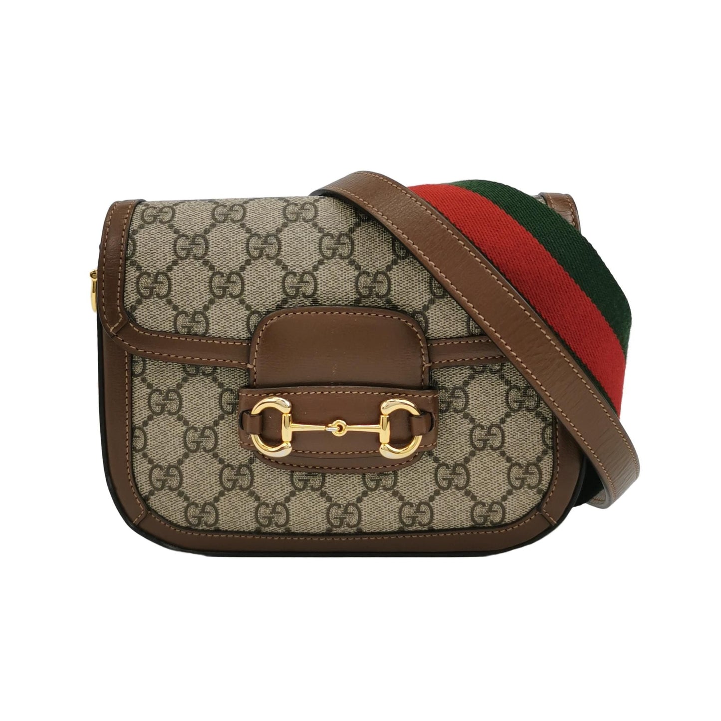 Preloved Gucci 1955 Mini GG Canvas Horsebit Shoulder Bag 250410781143063