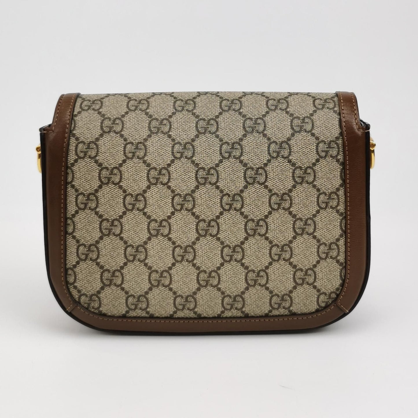 Preloved Gucci 1955 Mini GG Canvas Horsebit Shoulder Bag 250410781143063