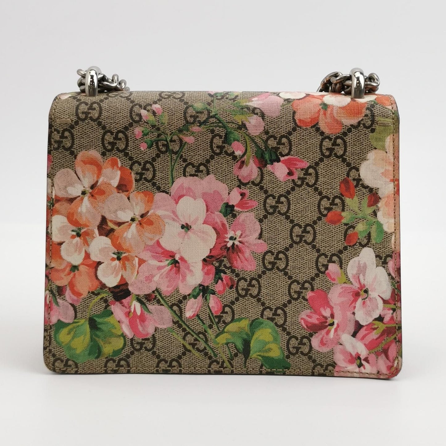 Preloved Gucci Dionysus Mini Bag in Suede with Floral Print and Double Tiger Head Clasp 250603781221398
