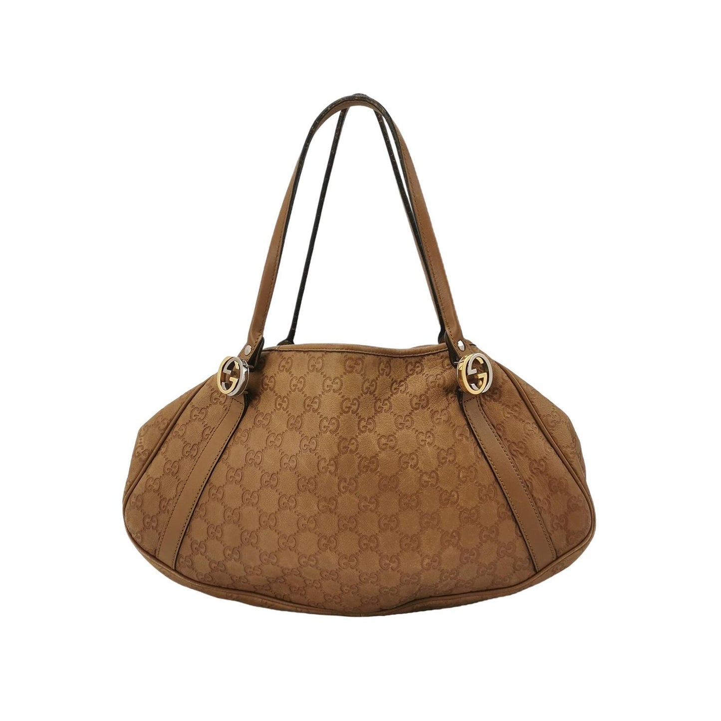 Preloved Gucci Abbey Leather GG Monogram D-Ring Shoulder Bag 250604781221576