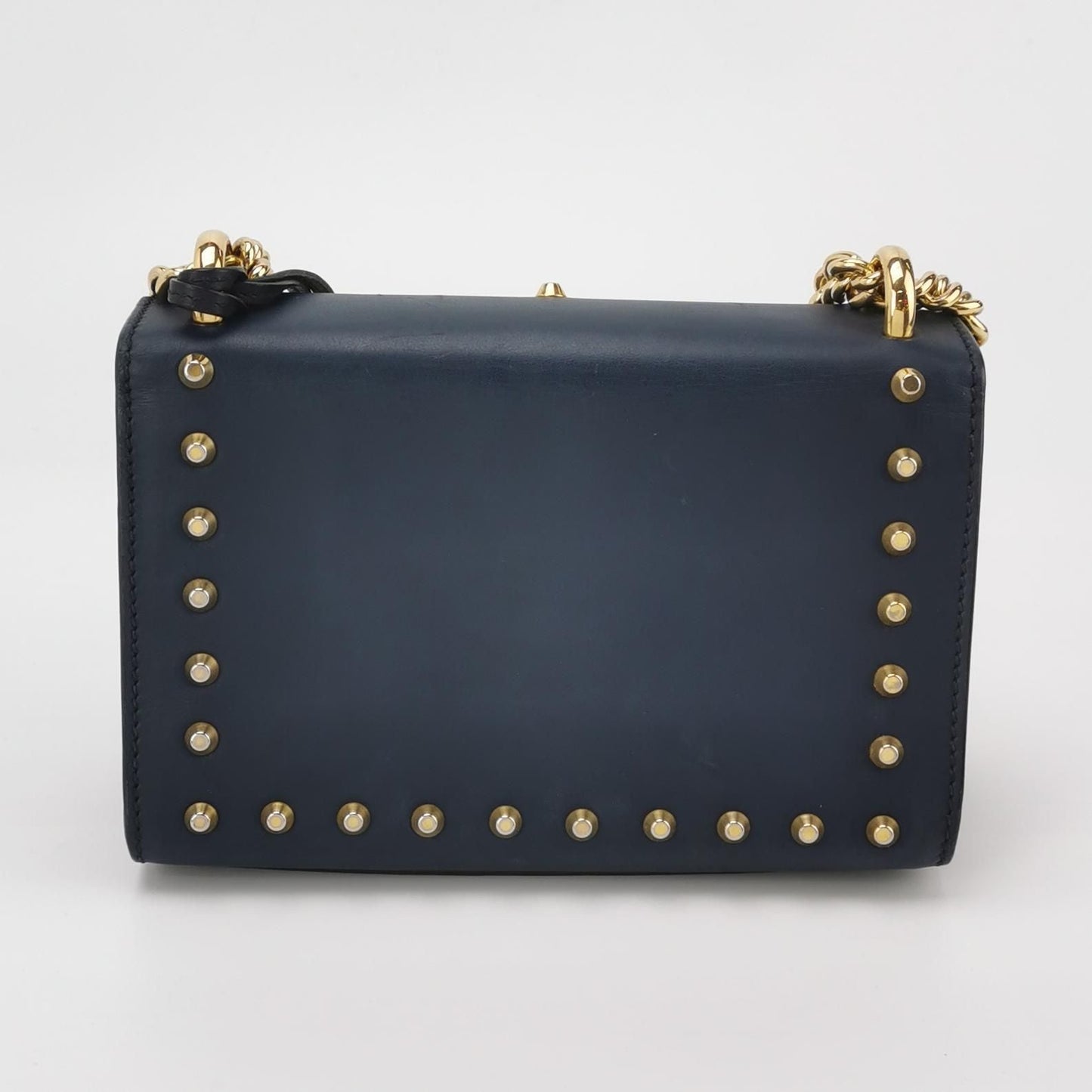 Preloved Gucci Padlock Small Leather Shoulder Bag with Pearl Studs and Lock 250602781219804