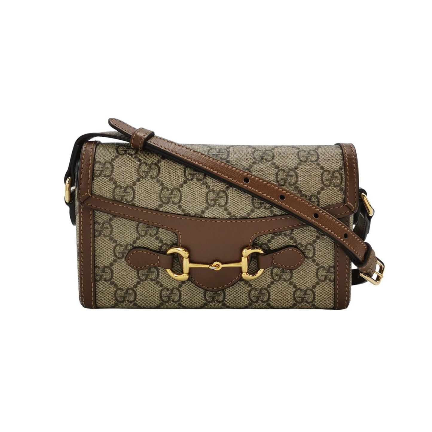 Preloved Gucci 1955 Mini GG Canvas and Leather Shoulder Bag 250604781222038
