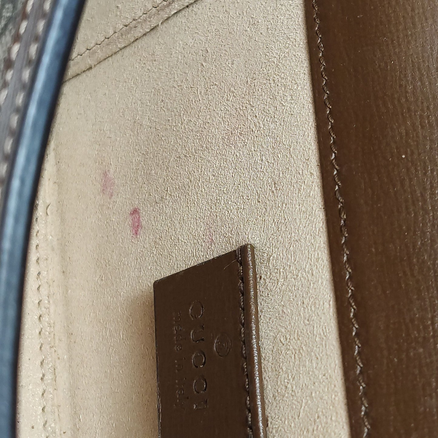 Preloved Gucci 1955 Mini GG Canvas and Leather Shoulder Bag 250604781222038