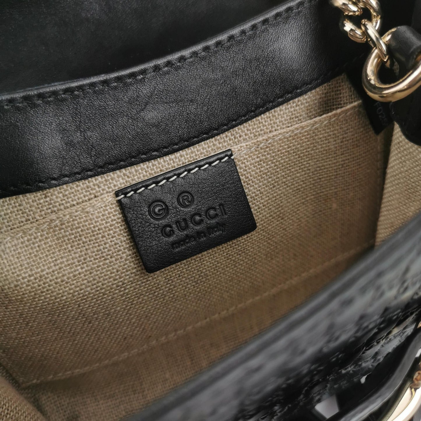 Preloved Gucci Emily Mini Signature Embossed Tassel Horsebit Crossbody Shoulder Bag 250602781218710