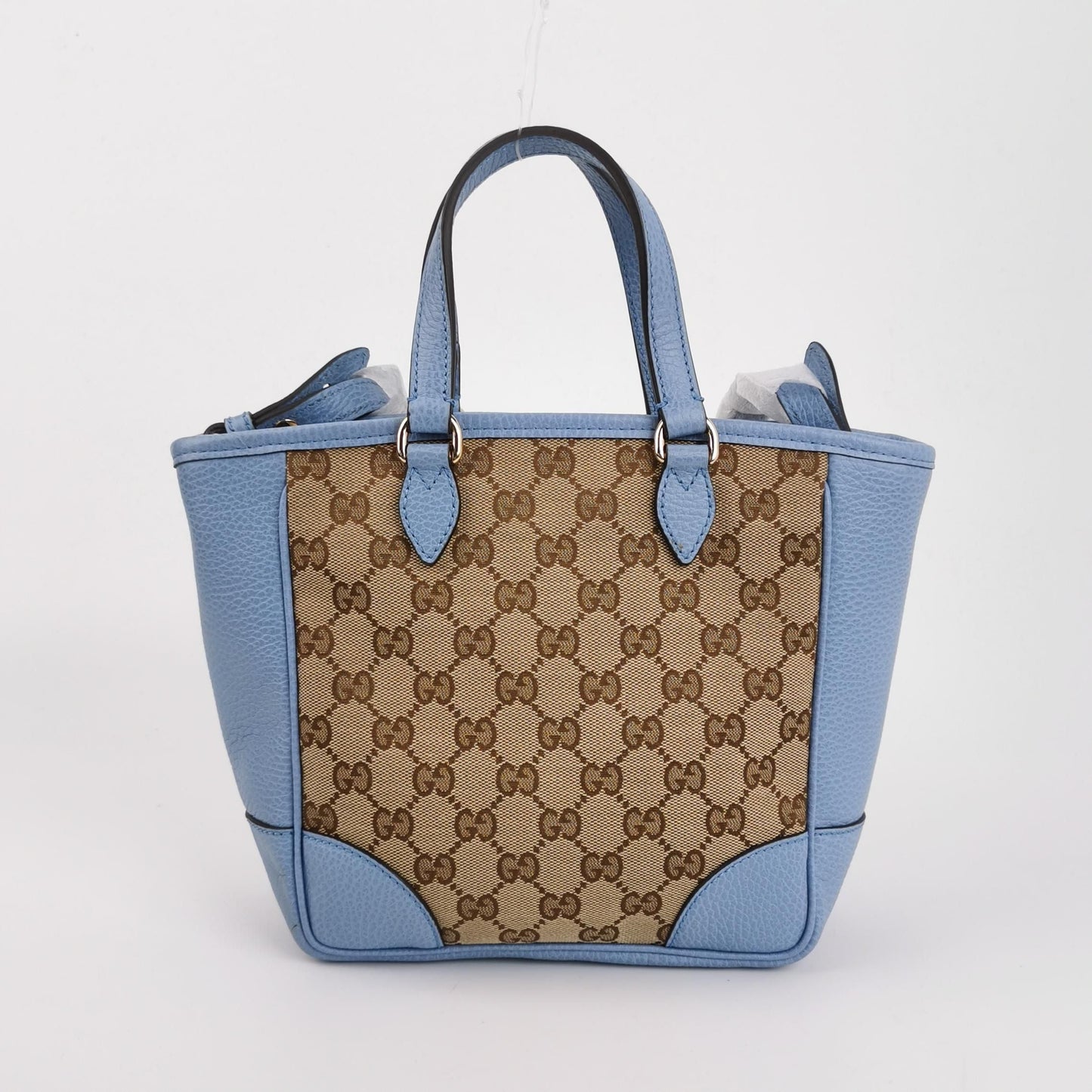 Preloved Gucci Bree Leather Canvas GG Monogram Crossbody Bag with Tassel 250612781233346