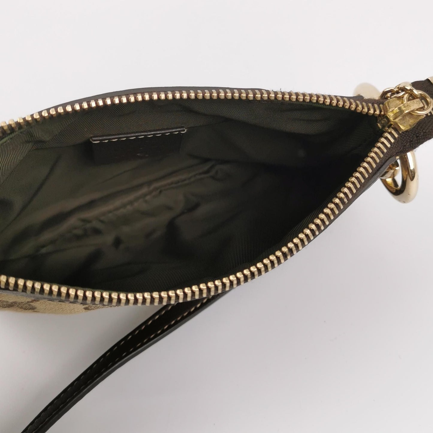 Preloved Gucci Interlocking G Leather and Canvas Shoulder Bag 250212781059654