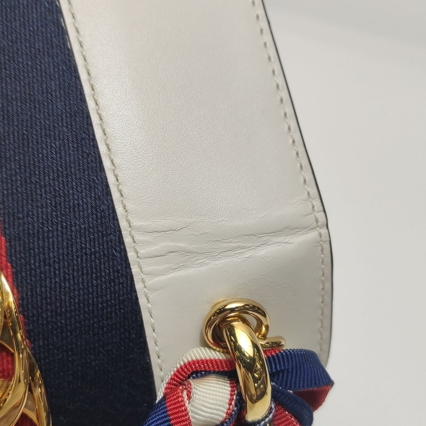 Preloved Gucci Sylvie Mini Leather and Canvas Shoulder Bag 250612781233815