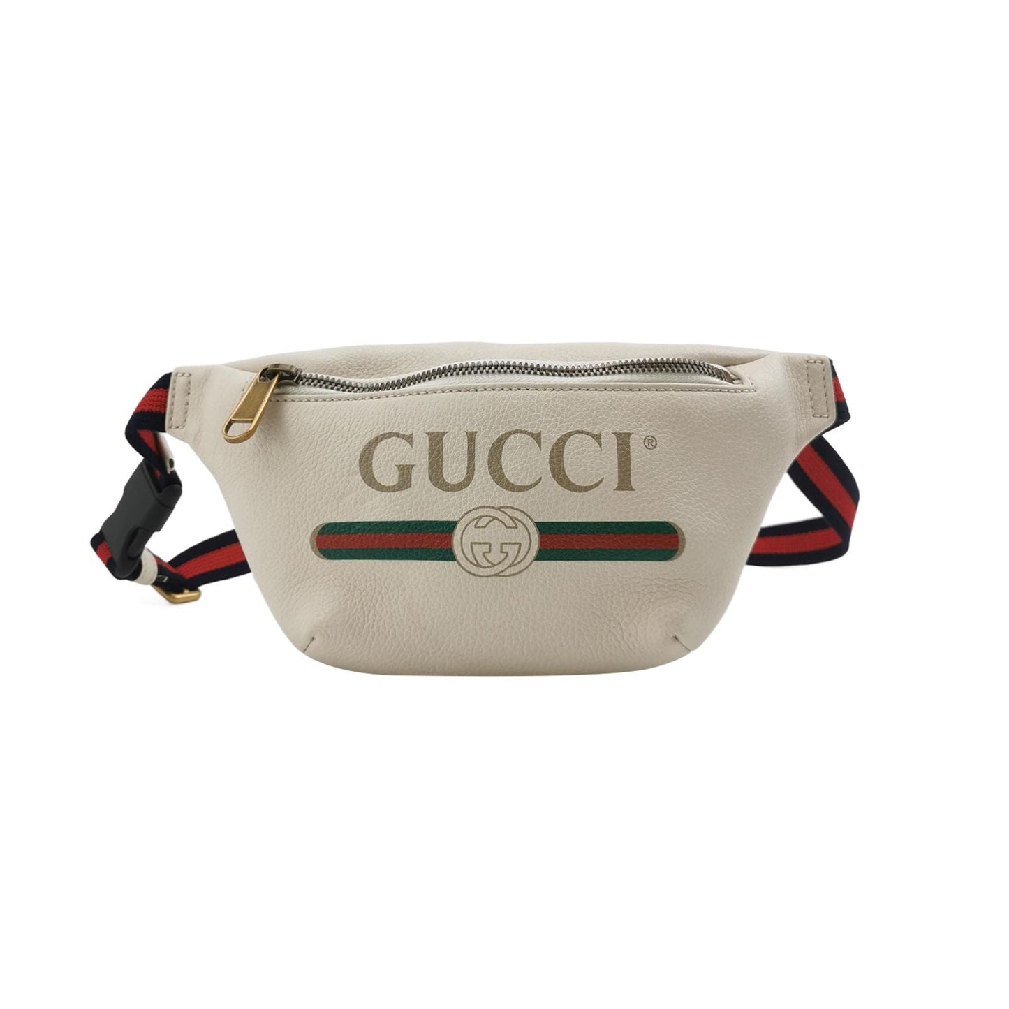 Preloved Gucci Print Leather Logo Waist Bag Chest Bag 250515781194156