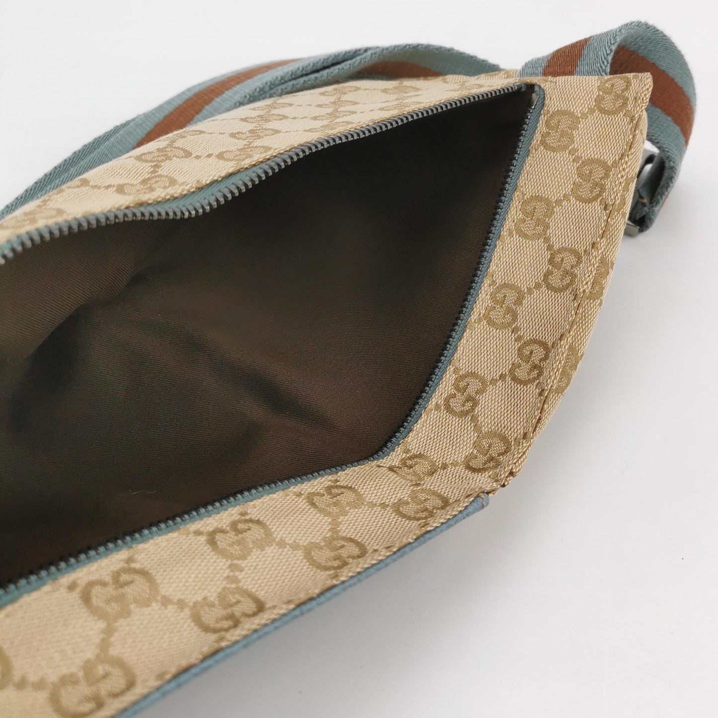 Preloved Gucci GG Canvas Zip Waist Bag Chest Bag 250515781193382