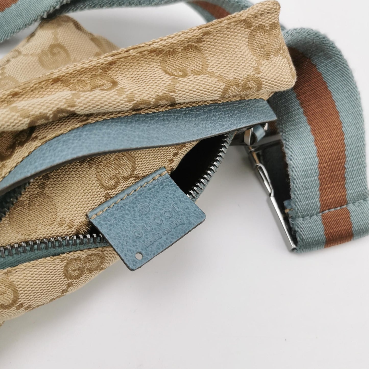 Preloved Gucci GG Canvas Zip Waist Bag Chest Bag 250515781193382