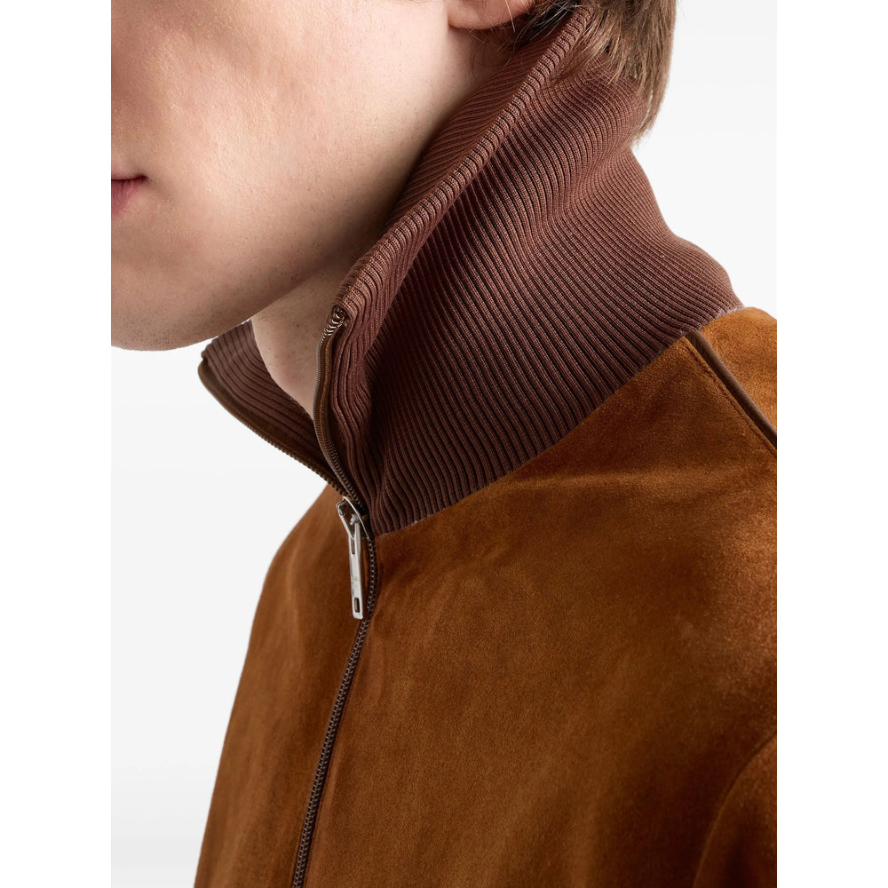 Prada Brown Jackets - Leather Jackets Men