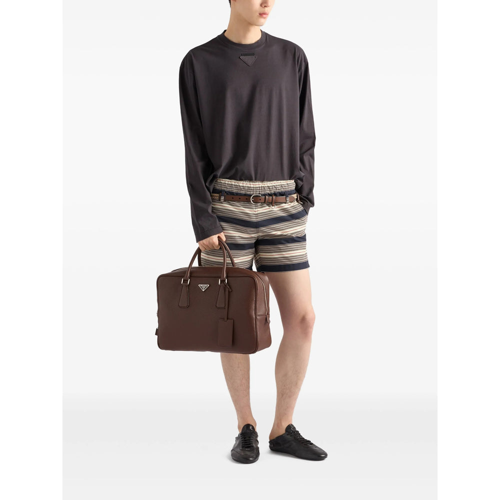 Prada Brown Laptop Bags & Briefcases Men