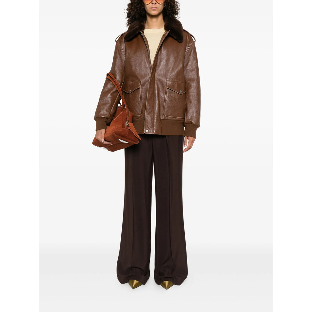 Prada Brown Jackets - Leather Jackets Women